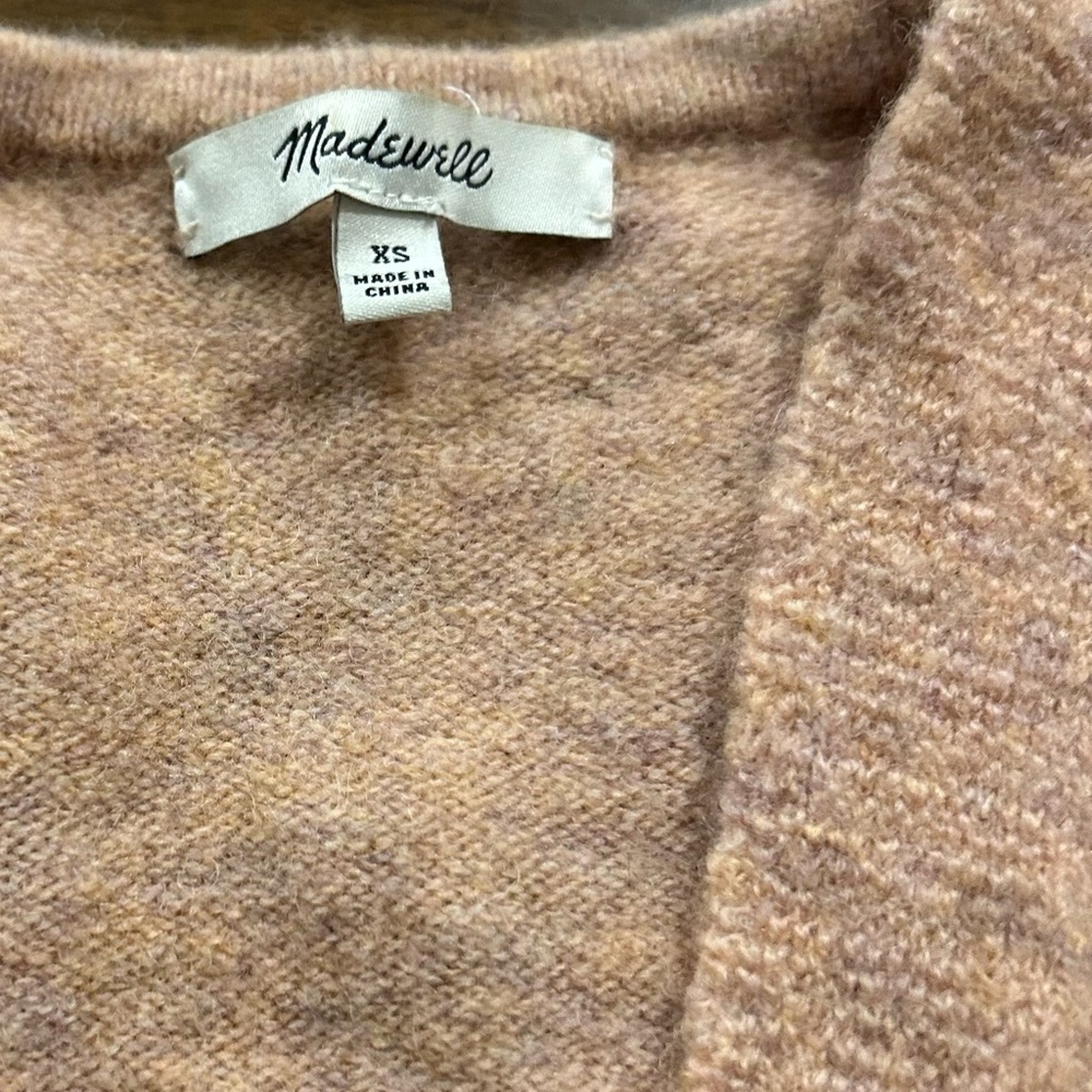 Madewell Kent Cardigan Sweater Size XS Heathered Carnation Pink Style G9611 - Picture 9 of 9